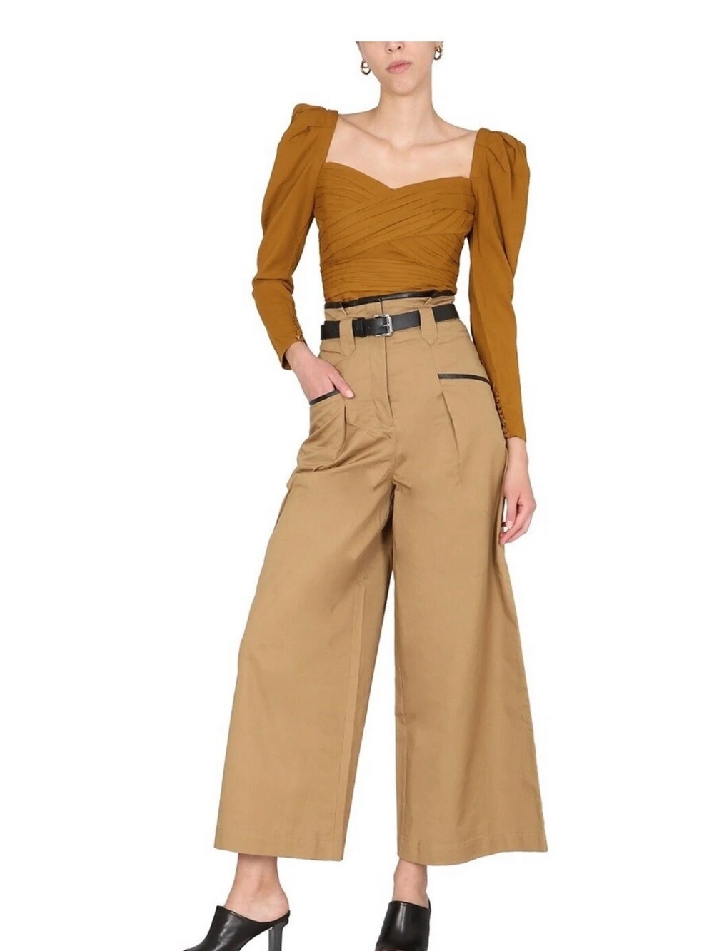 SELF PORTRAIT Crepe Y2K Luxury Casual Corset Style Top RRP500$+ - Picture 3 of 16